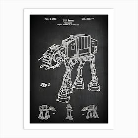 Movie Art Patent Print Lucas Film Movie Art Action Figure Patent At At Walker All Terrain Armored Transport Star Art Wars Ef7771 Art Print