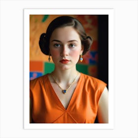 Portrait Of A Young Woman 1 Art Print