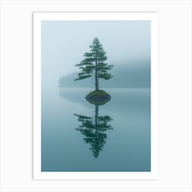 Pine Tree On An Island Art Print