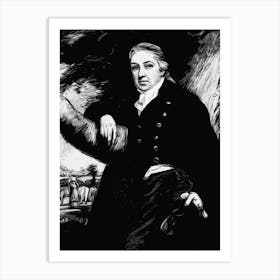 Edward Jenner Black In White Art Print