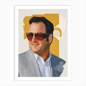 James Gandolfini Retro Collage Movies Art Print