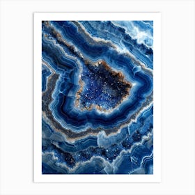 Blue Geode Art Print