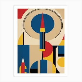 bauhaus geometric exhibition print 6 Art Print