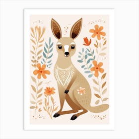 Baby Animal Illustration  Kangaroo 4 Art Print