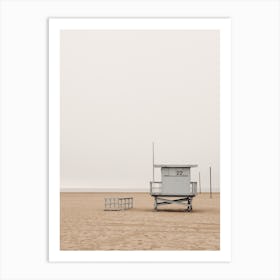 Lifeguard Hut On Beach Art Print