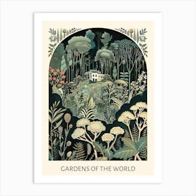 Gardens Of The World 5 Vintage Art Nouveau Botanical  Art Print