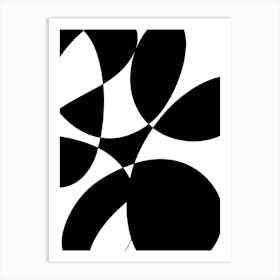 Abstract Black And White 1 Art Print