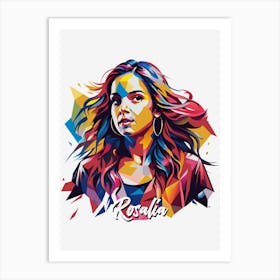 Rosalia 01 Portrait Music Icon WPAP Pop Art Style Art Print