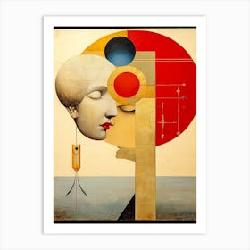 Abstract Illustration Of A Woman And The Cosmos 22 Art Print