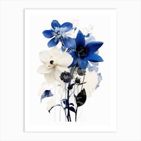 Blue Flowers 47 Art Print