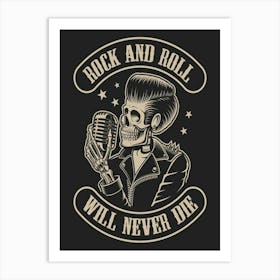 Rock And Roll Poster Music Print Rockabilly Poster Rock And Roll Art Print Music Decoration Guitar Decoration Art Print