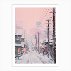 Dreamy Winter Painting Tokyo Japan 1 Art Print