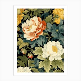 Peonies Wallpaper 1 Art Print