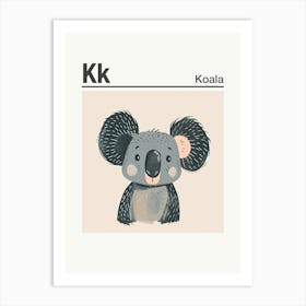Animals Alphabet Koala 2 Art Print