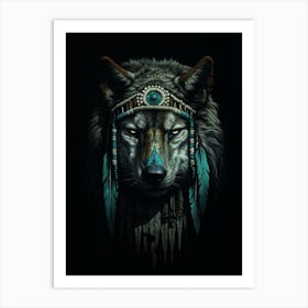Arabian Wolf Native American 1 Art Print