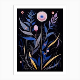 Cornflower 4 Hilma Af Klint Inspired Flower Illustration Art Print