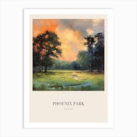 Phoenix Park Phoenix United States Vintage Cezanne Inspired Poster Art Print