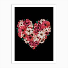 Heart Of Flowers Art Print