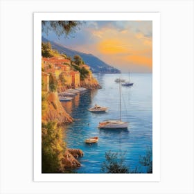 Sunset At The Seaside Art Print