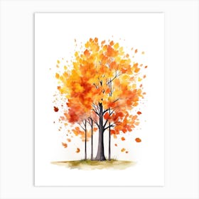 Cute Autumn Fall Scene 29 Art Print