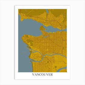Vancouver Yellow Blue Art Print