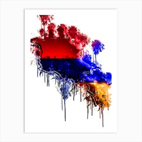 Flag Of Armenian Country Art Print