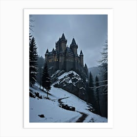 Castle In The Snow Shadows Under the Blood Moon Affiche