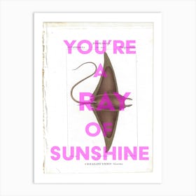 You're A Ray Of Sunshine Vintage Art Print