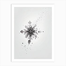 Falling, Snowflakes, Marker Art 2 Art Print