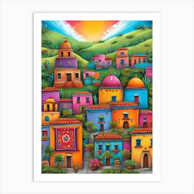 Mexican Village Art Print