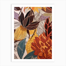 Fall Botanicals Freesia 1 Art Print