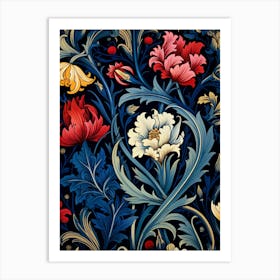 Floral Wallpaper 377 Art Print