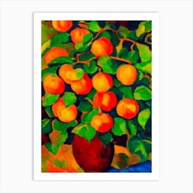 Persimmon Fruit Vibrant Matisse Inspired Painting Fruit Art Print
