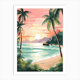 A Canvas Painting Of Anse Source D Argent, Seychelles 2 Art Print