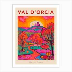 Val D'Orcia Italia Travel Poster Art Print