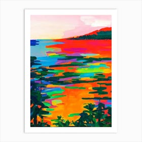 Jimbaran Beach, Bali, Indonesia Hockney Style Art Print