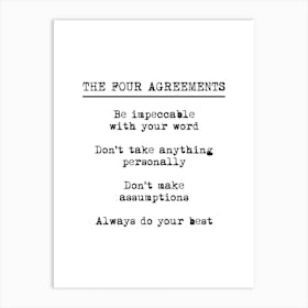 The Four Agreements  Art Print