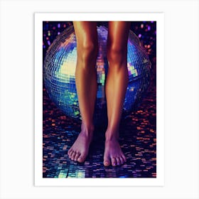 Bare Feet Disco Ball 1 Art Print