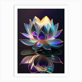 Amur Lotus Holographic 3 Art Print