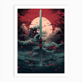 Sword In The Water 1 Art Print