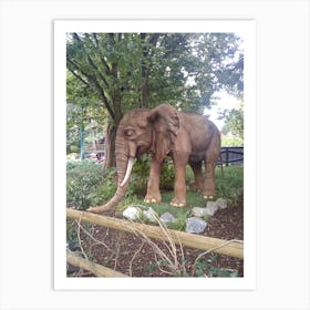 Elephant At The Zoo Art Print