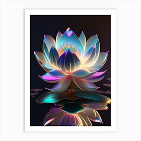 Amur Lotus Holographic 5 Art Print