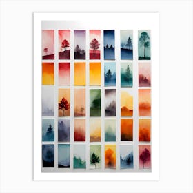 Watercolor Trees 7 Art Print