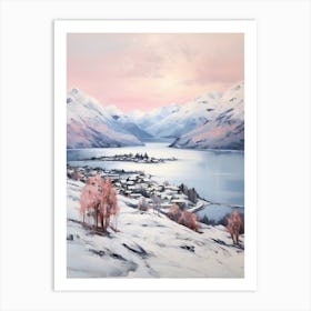 Dreamy Winter Painting Queenstown New Zealand 2 Art Print