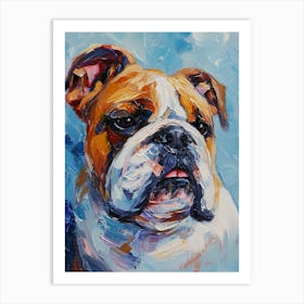 Bulldog Acrylic Painting 9 Art Print