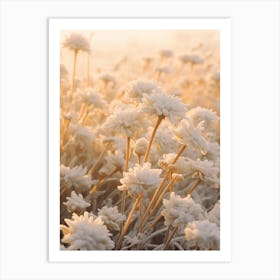 Frosty Botanical Marigold 2 Art Print