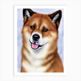 Akita Watercolour 4 Dog Art Print