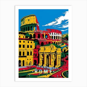 Rome City Pop Art Art Print