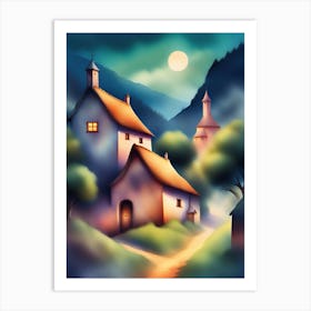 House In The Mountains Art Print