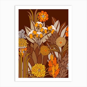 70s Flower Power Art Print